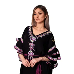 Black Embroidered Kaftan