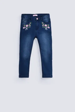 GIRLS EMBROIDERED DENIM