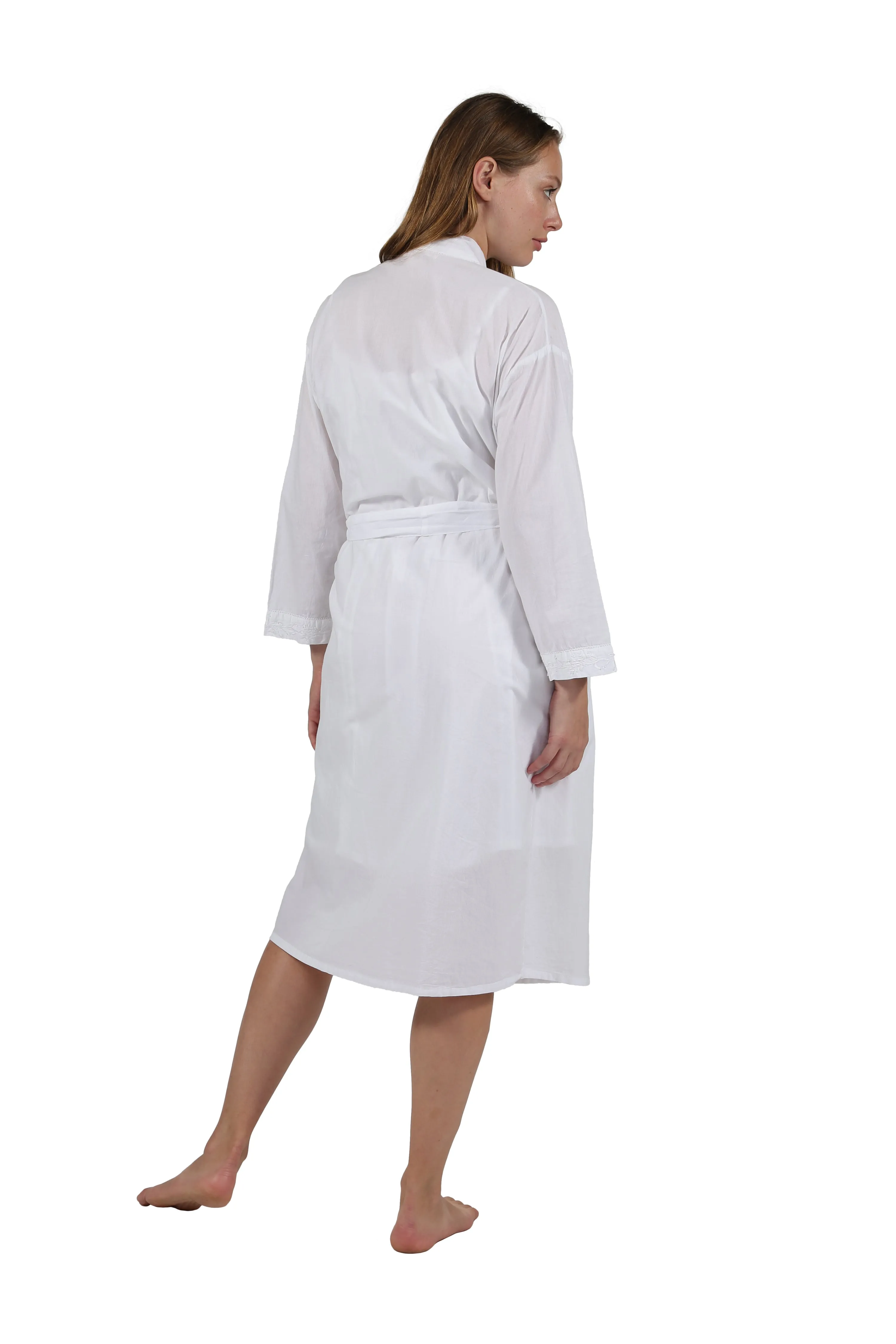 100% Cotton Embroidered Robe