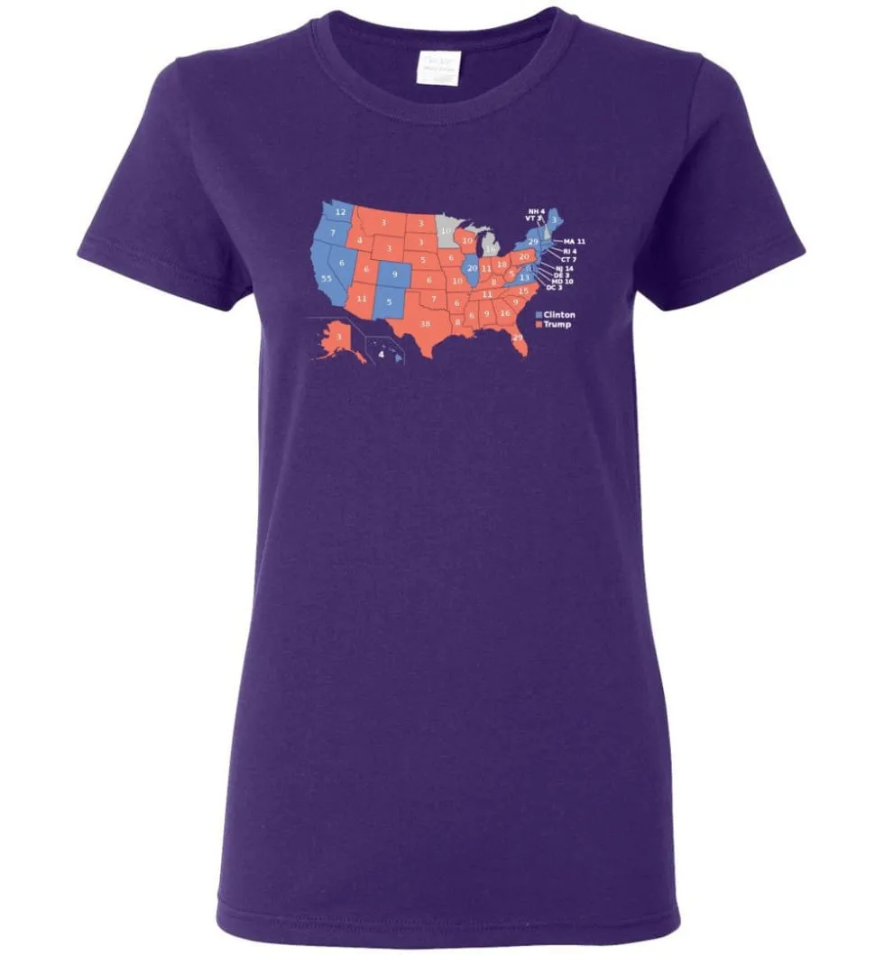 2016 Presidential Election Map Shirt Women Tee