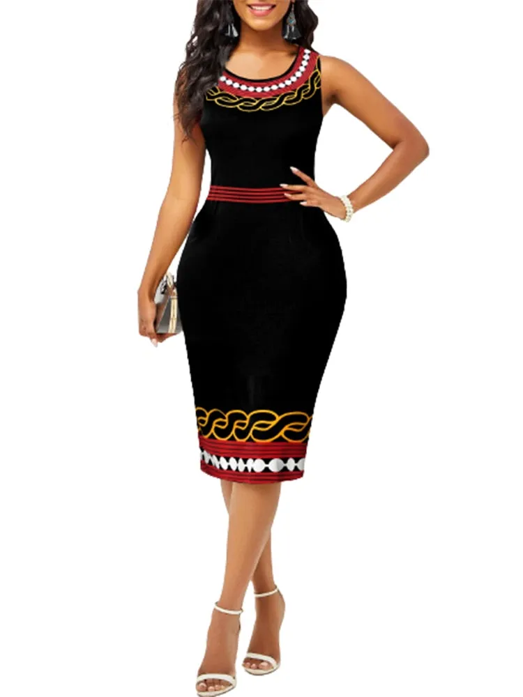 2022 Summer Vintage Women Bodycon Dress