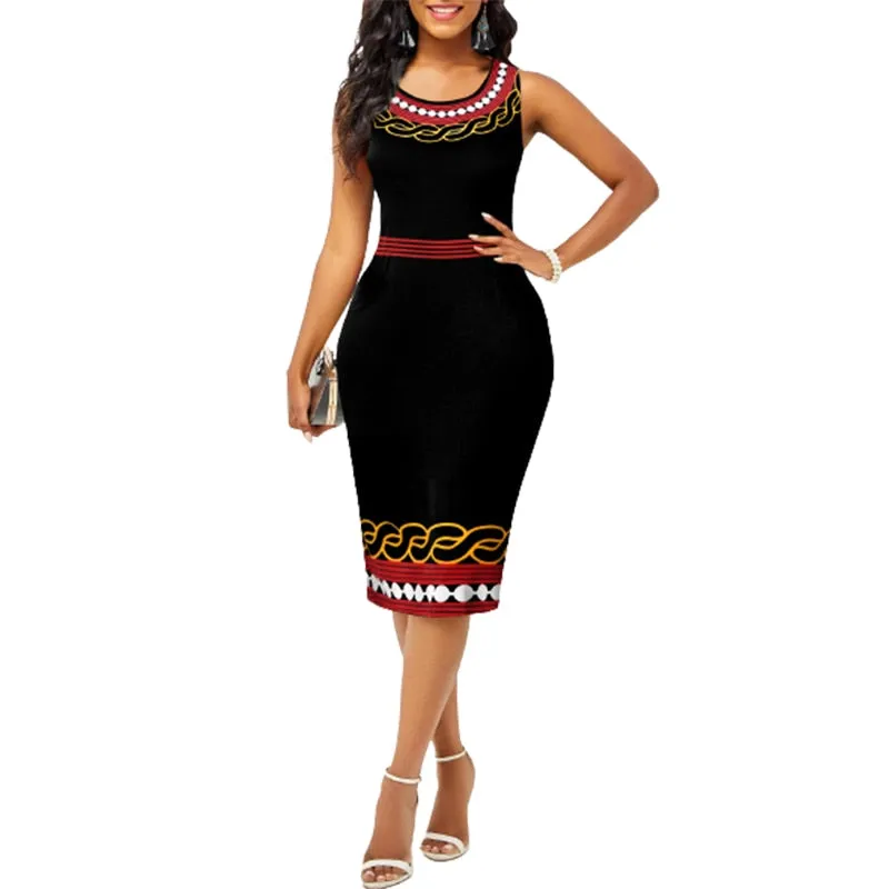 2022 Summer Vintage Women Bodycon Dress