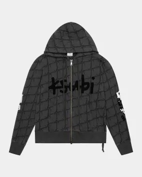 999 ZIP THRU KASH HOODIE FADED BLACK