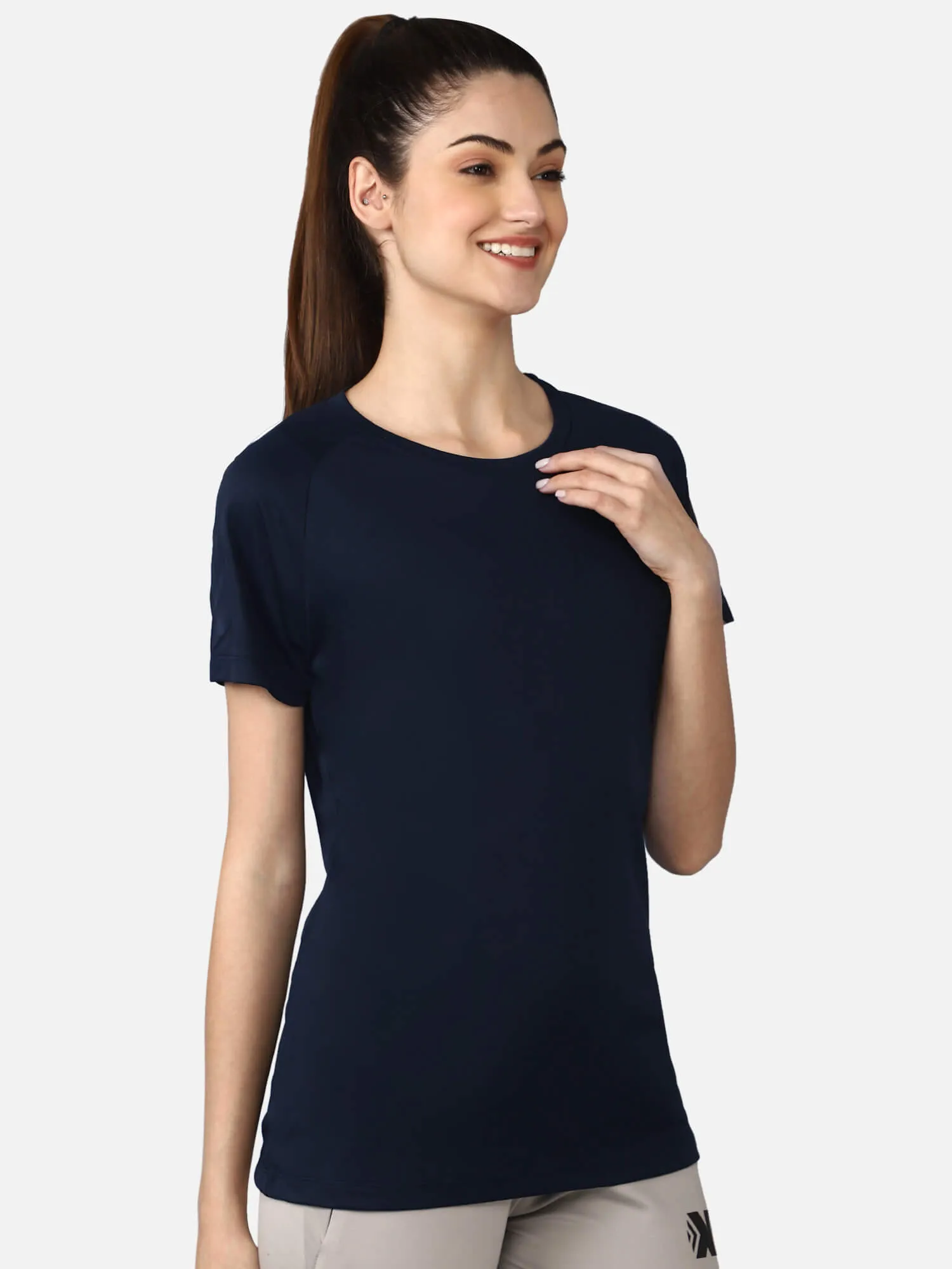 Azure Women Polyester Blue T-Shirt