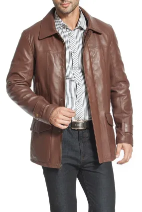 BGSD Men Hunter Lambskin Leather Coat