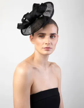 Black Elegant Petal Fascinator