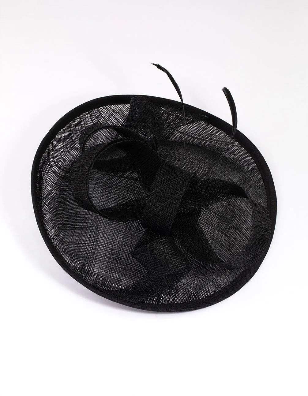 Black Elegant Petal Fascinator