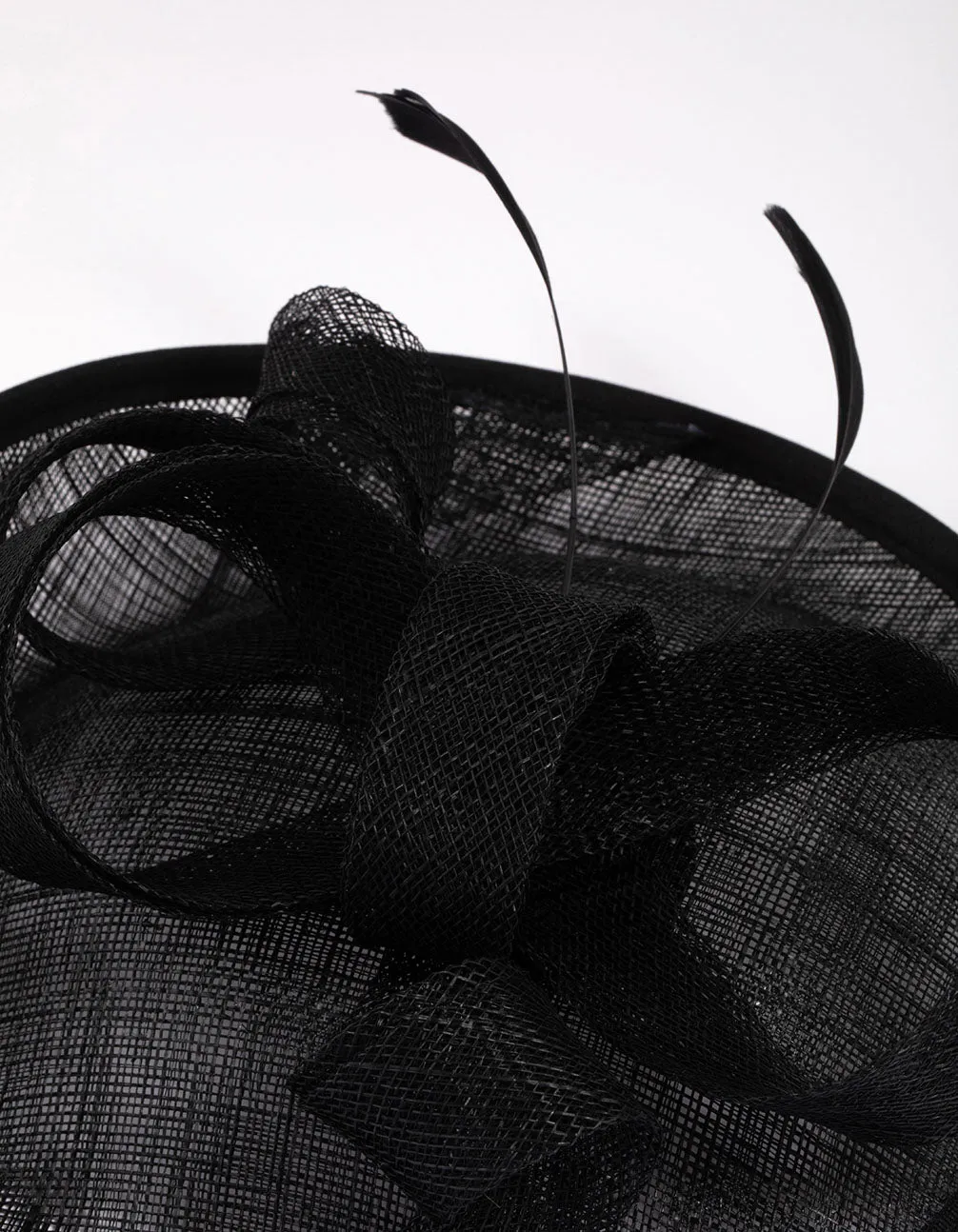 Black Elegant Petal Fascinator