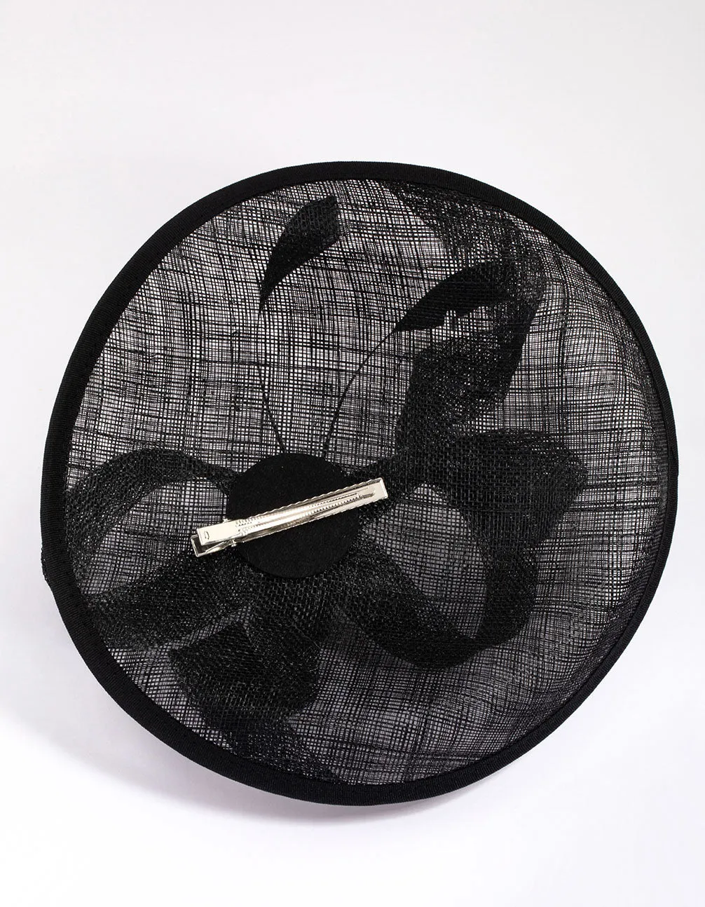 Black Elegant Petal Fascinator