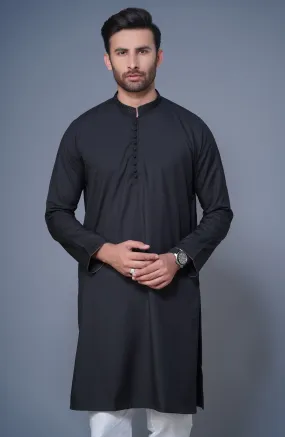 Black Embroidered Kurta