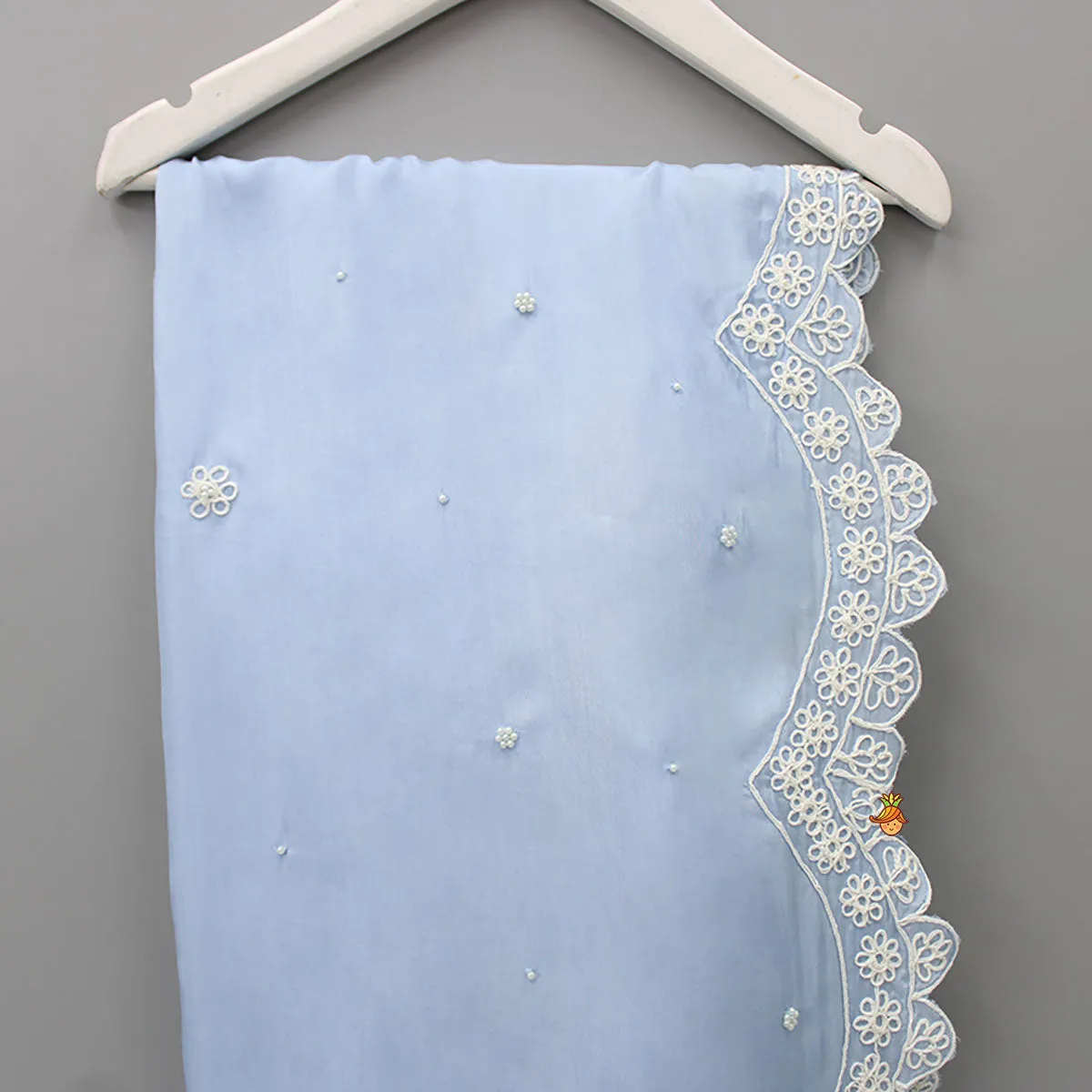 Blue Embroidered Dupatta