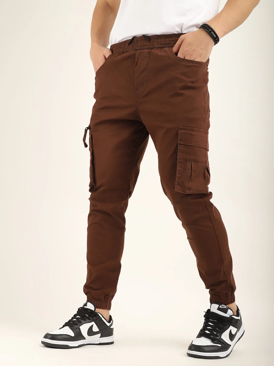 Brown Cotton Twill Cargo