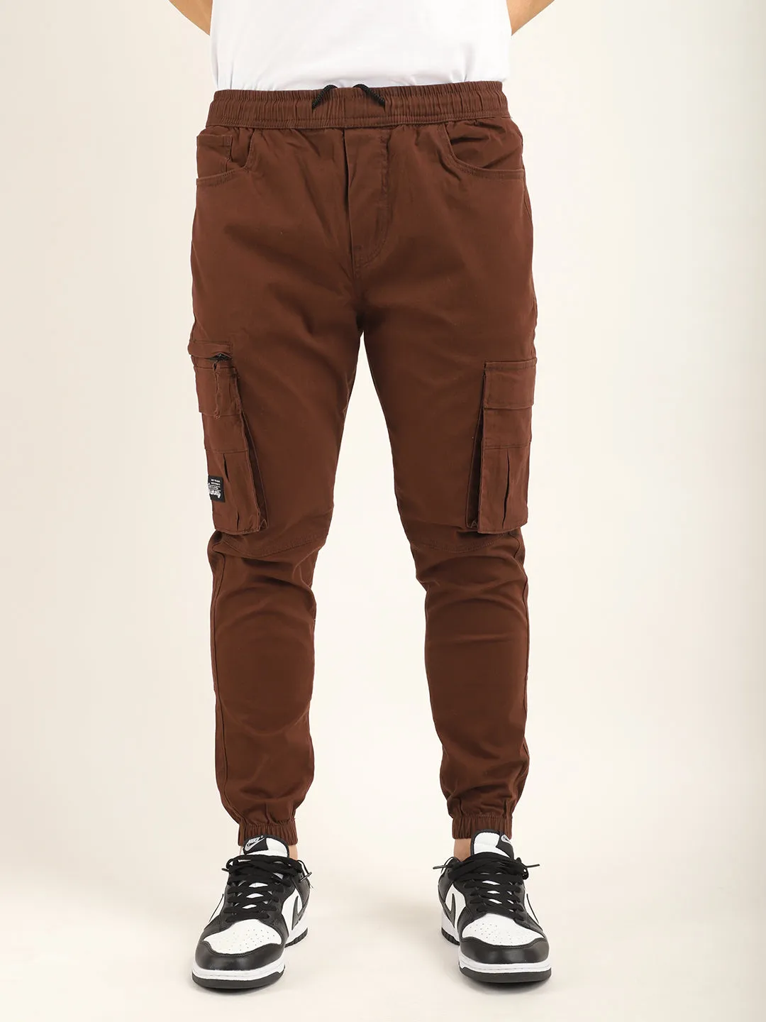 Brown Cotton Twill Cargo