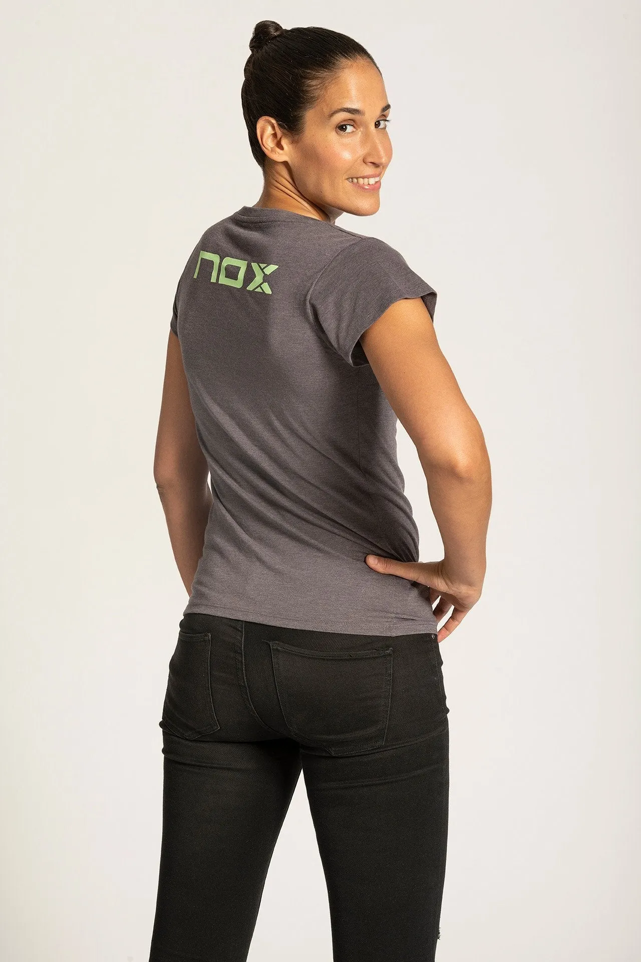 CAMISETA CASUAL NOX GRIS LETRAS LIMA