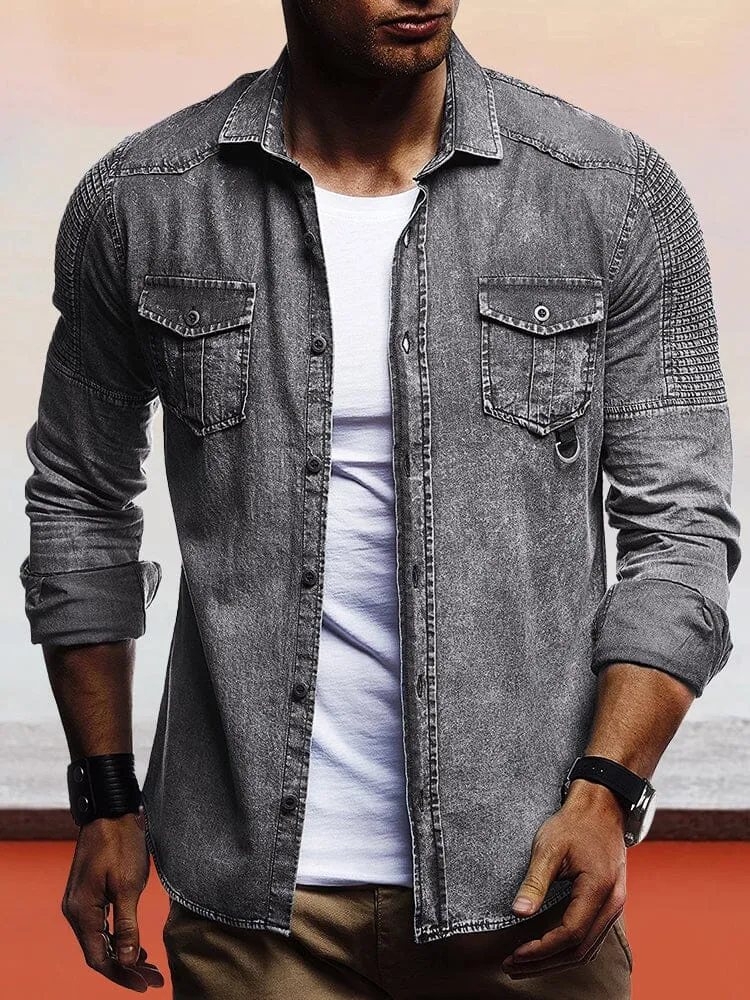 Casual Button Denim Jacket