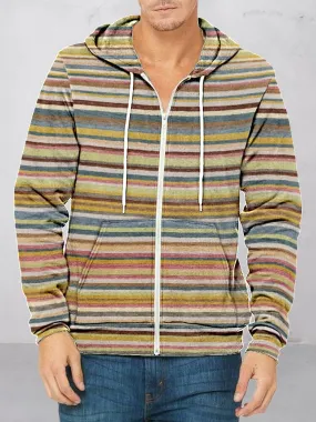 Casual Colorful Stripe Hoodie