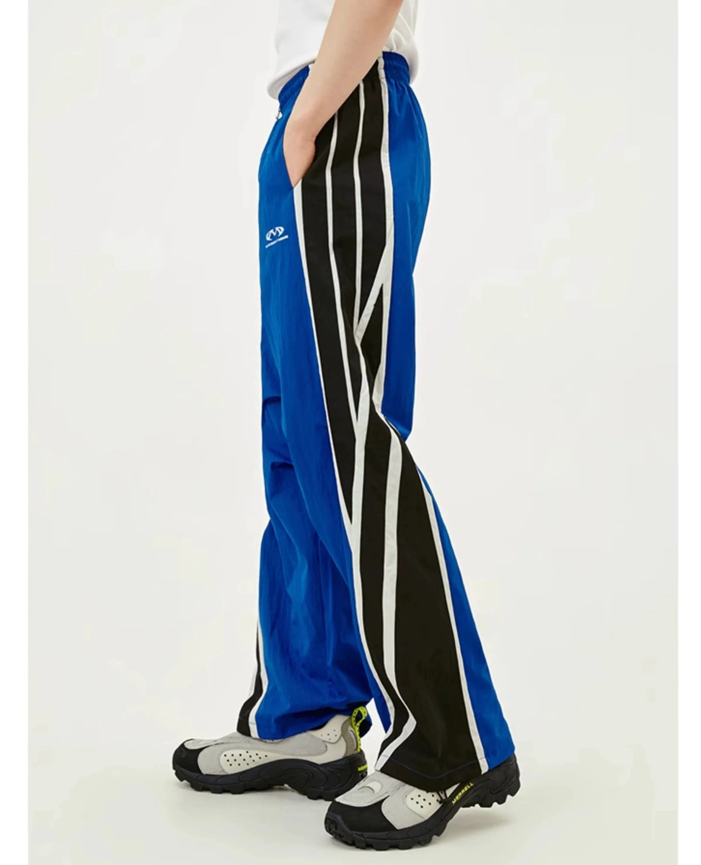 Casual Drawstring Striped Track Pants