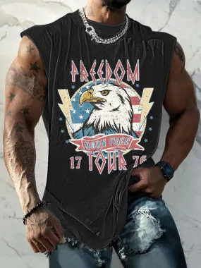 Casual Eagle Graphic Tank Top