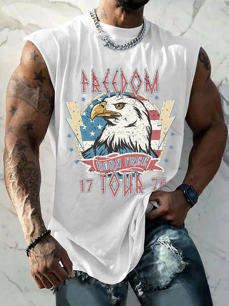 Casual Eagle Graphic Tank Top