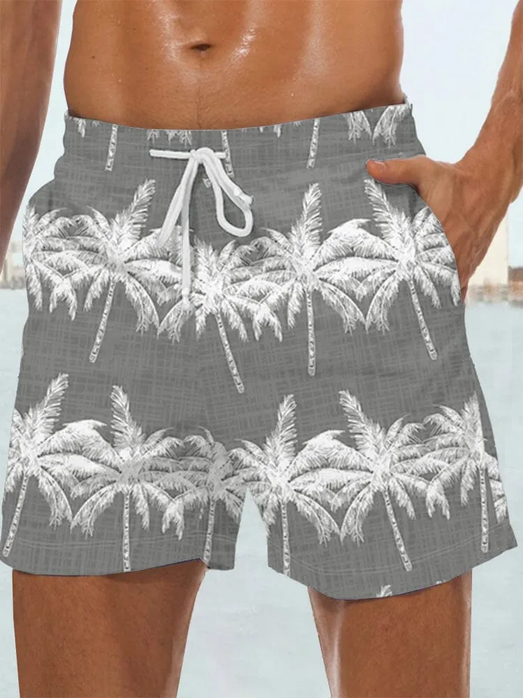 Casual Hawaiian Printed Beach Shorts