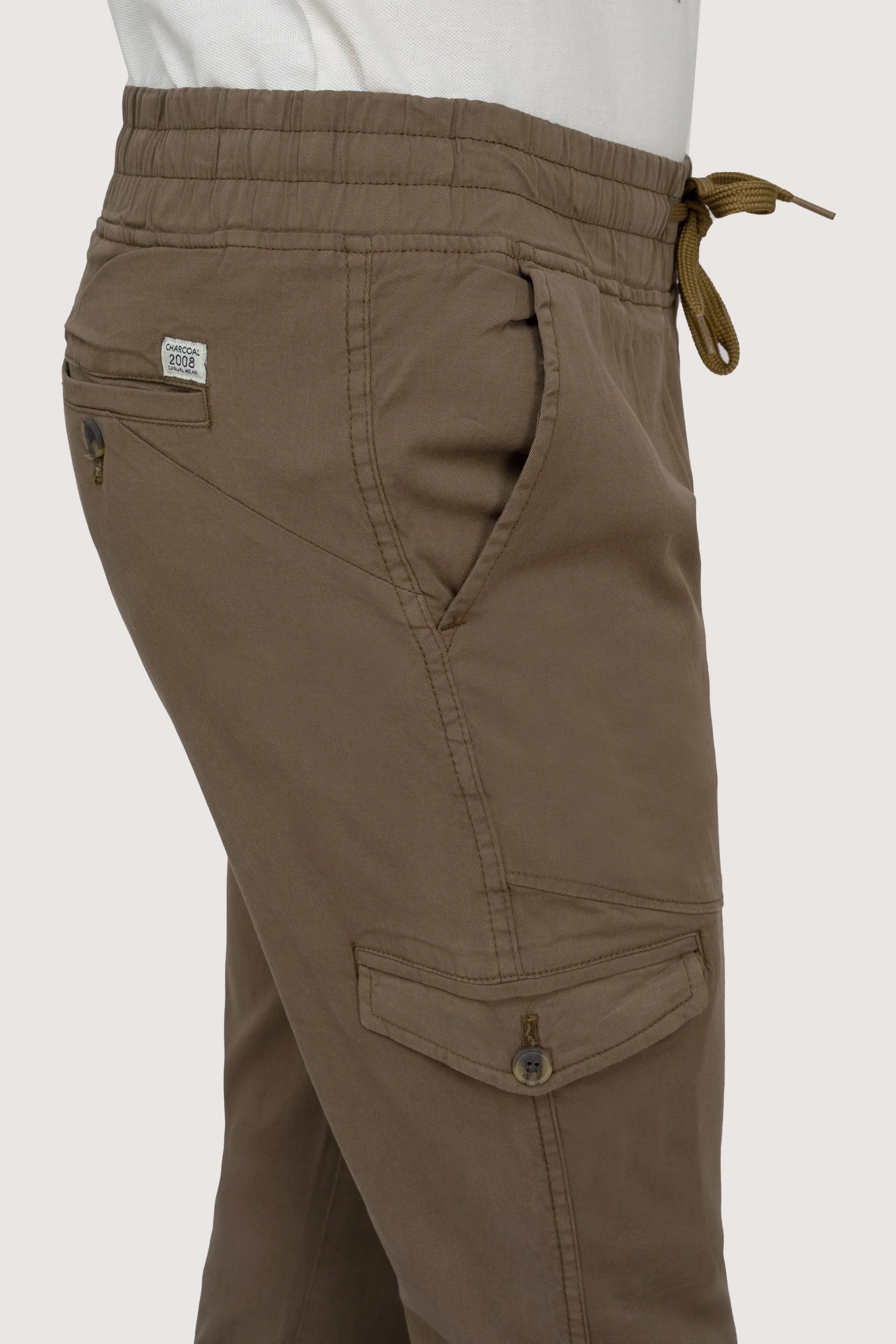 CASUAL JOGGER SLIMFIT TROUSER DARK KHAKI