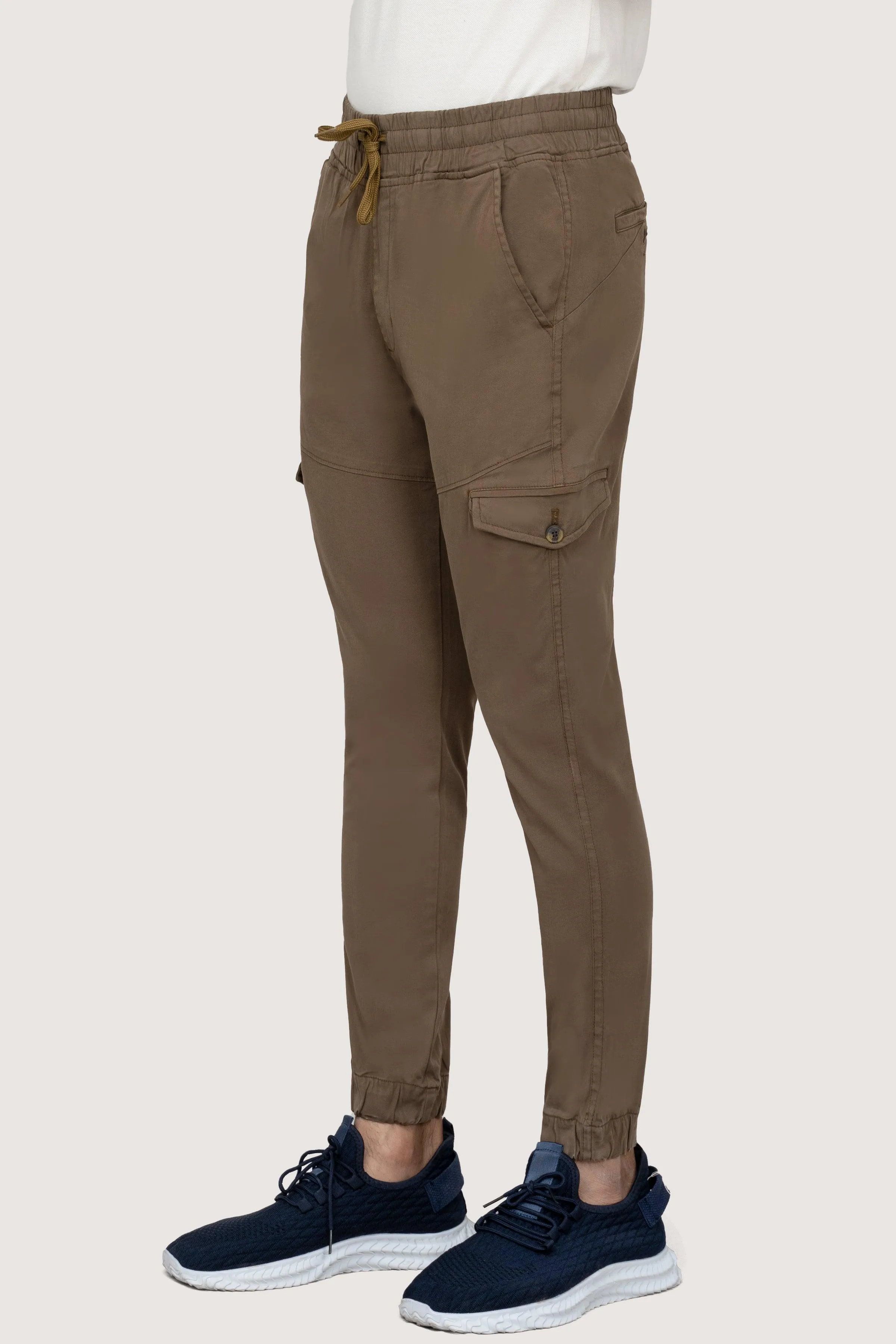 CASUAL JOGGER SLIMFIT TROUSER DARK KHAKI