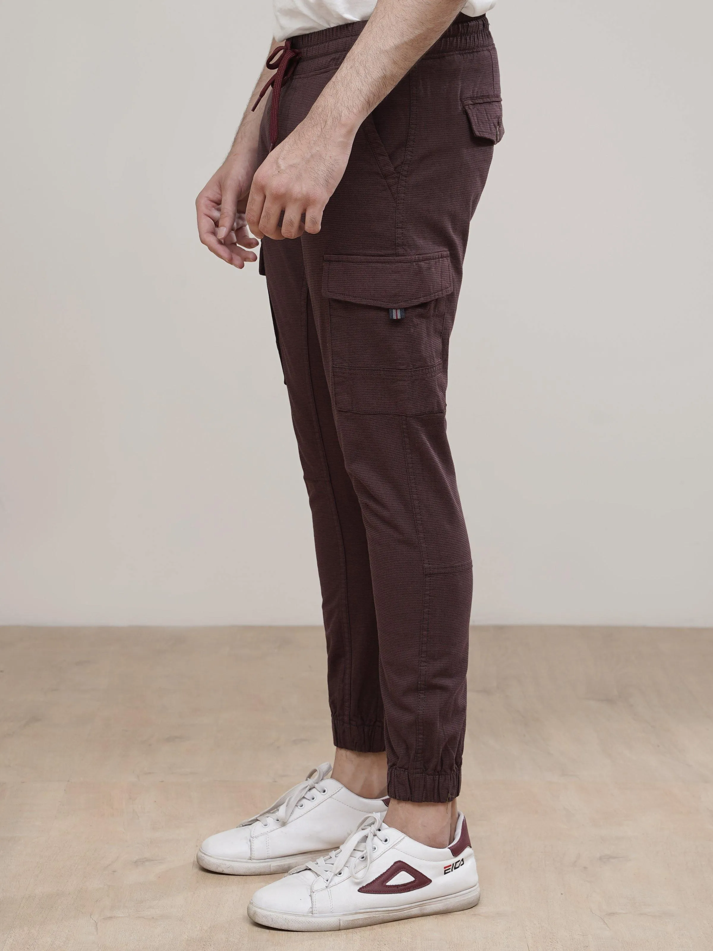 CASUAL JOGGER  TROUSER MAROON