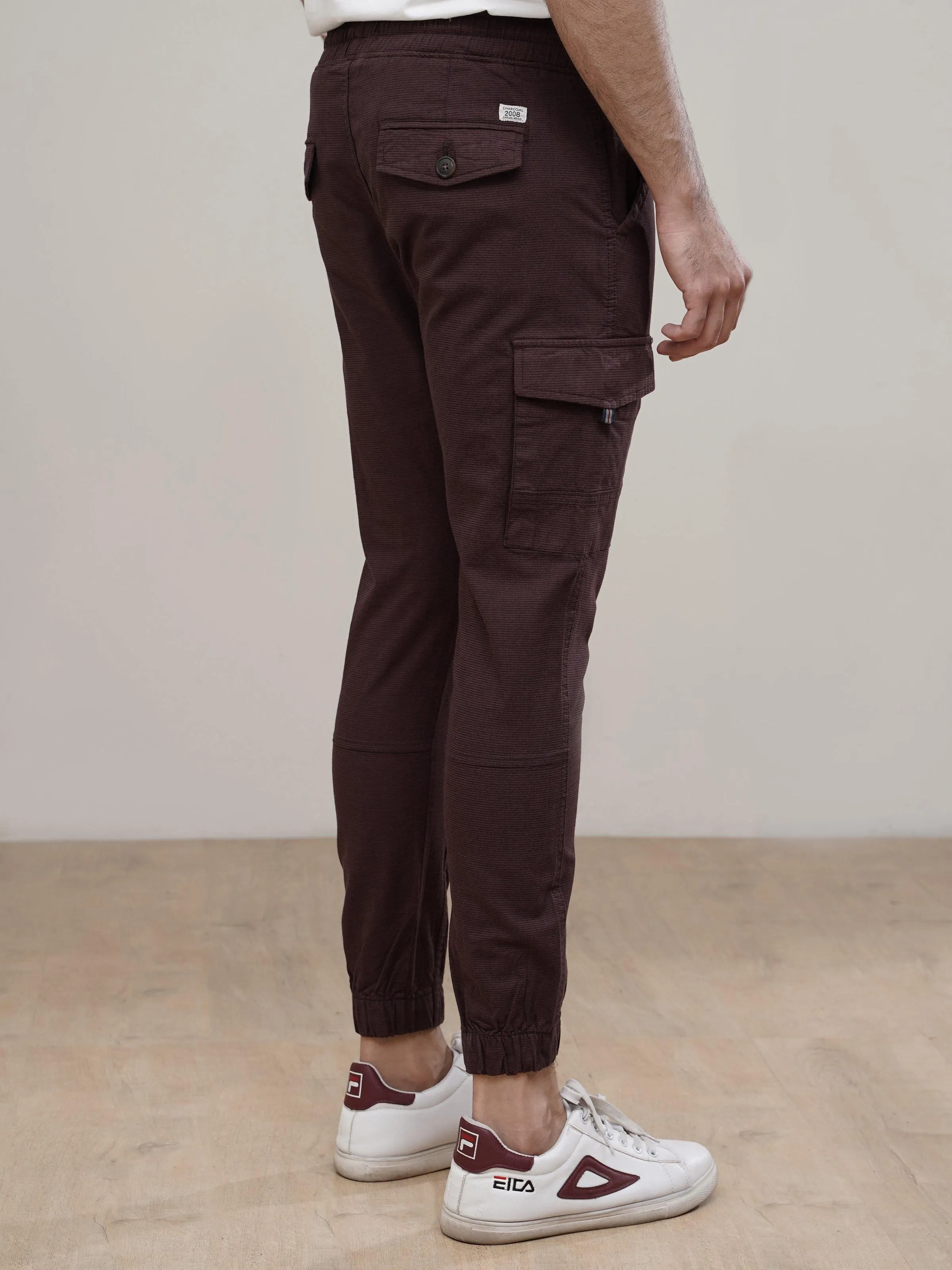 CASUAL JOGGER  TROUSER MAROON