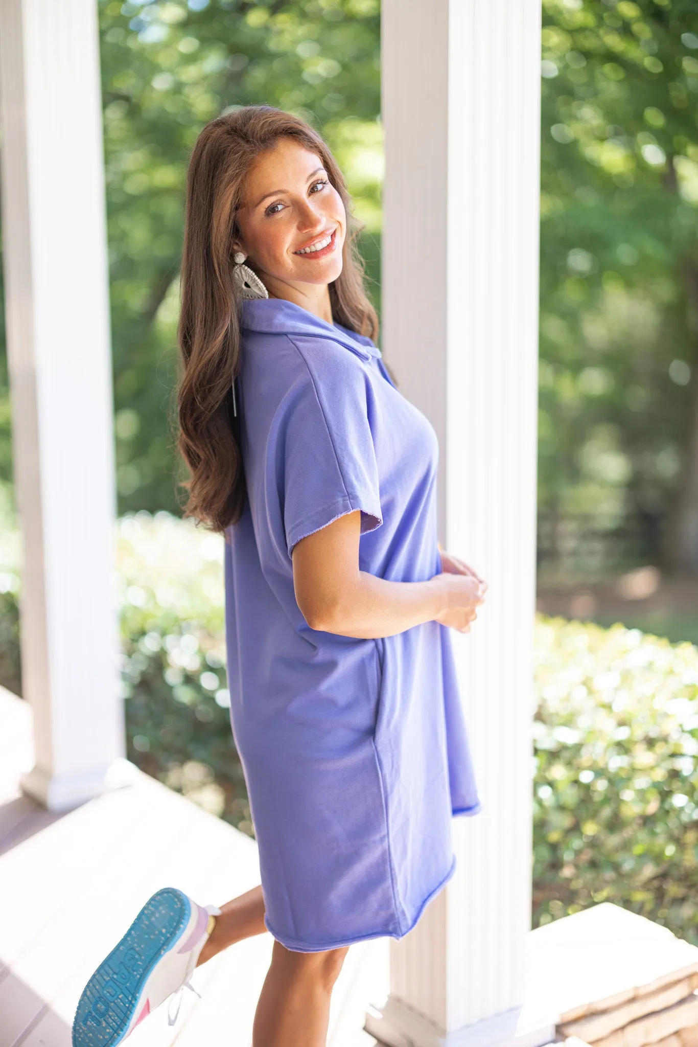 Casual Sass Washed Periwinkle Dress