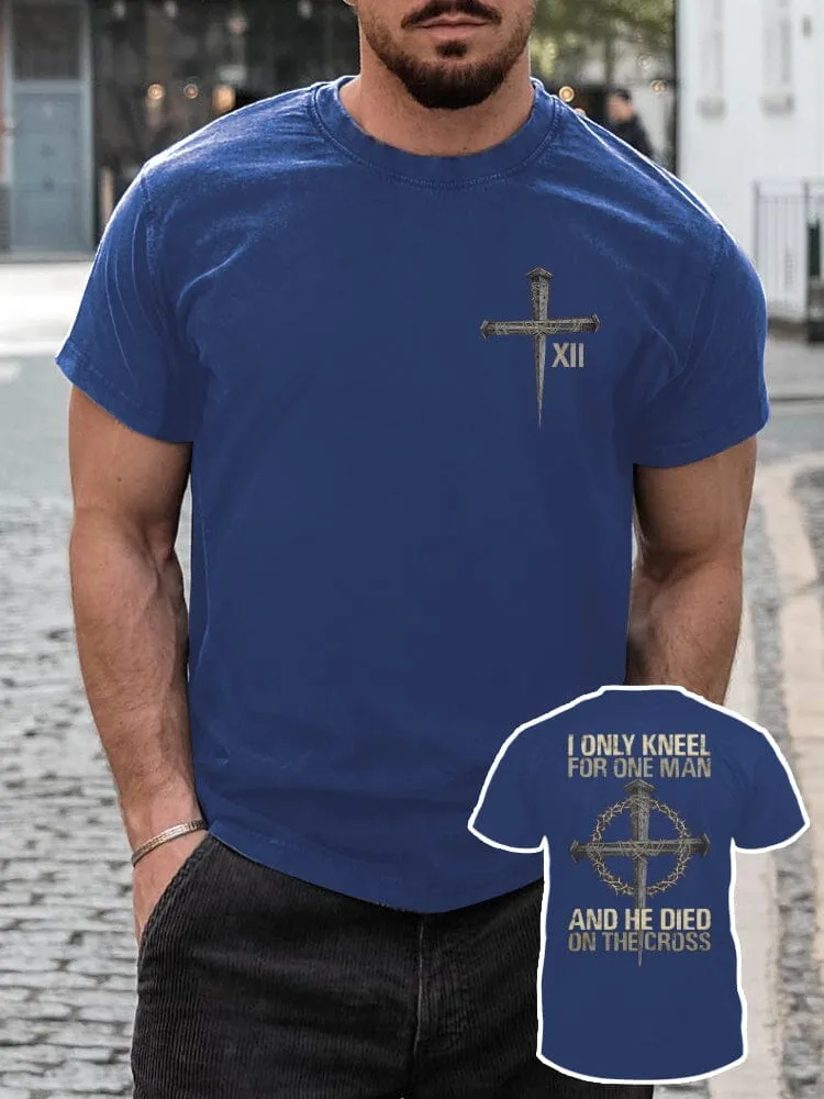 Casual Soft Crucifix Printed T-shirt