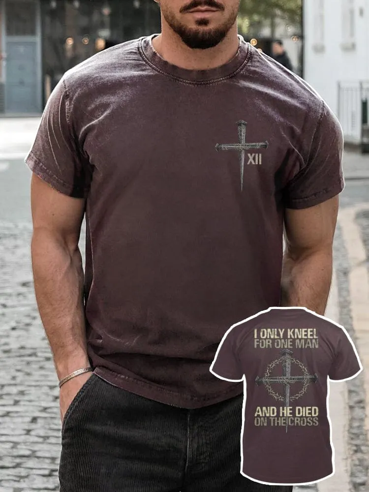 Casual Soft Crucifix Printed T-shirt