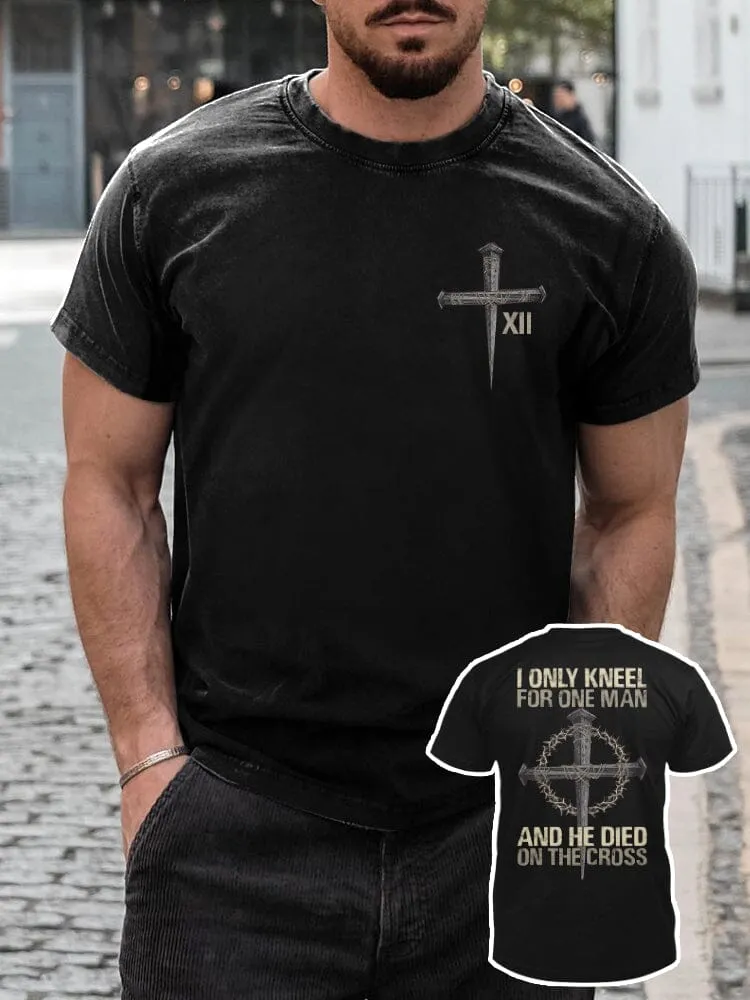 Casual Soft Crucifix Printed T-shirt