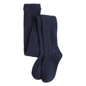 Classic Cable Tights - Navy