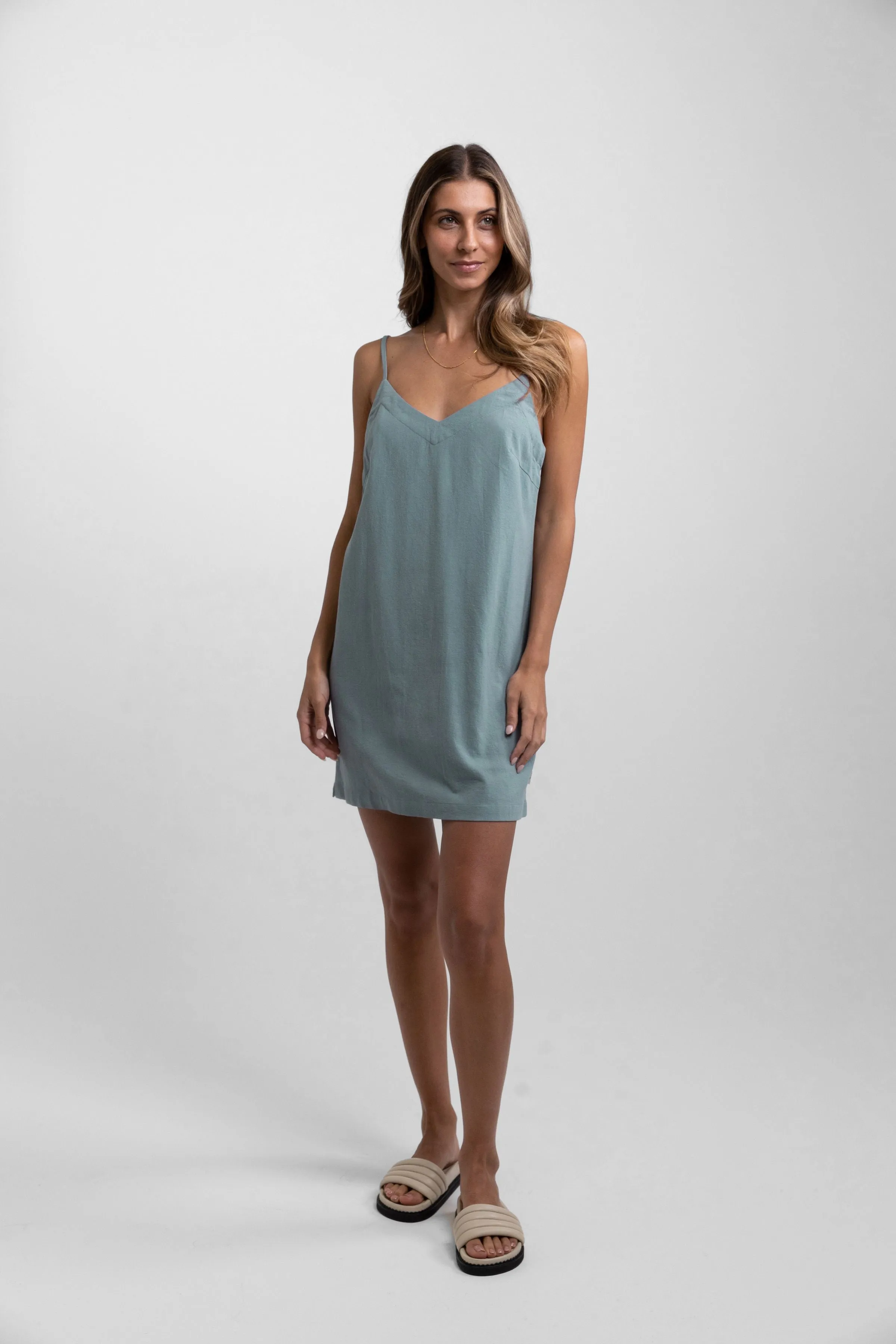 Classic Mini Dress / Eucalyptus