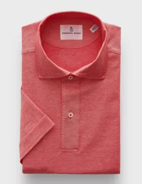 Cotton Jersey Polo | Red