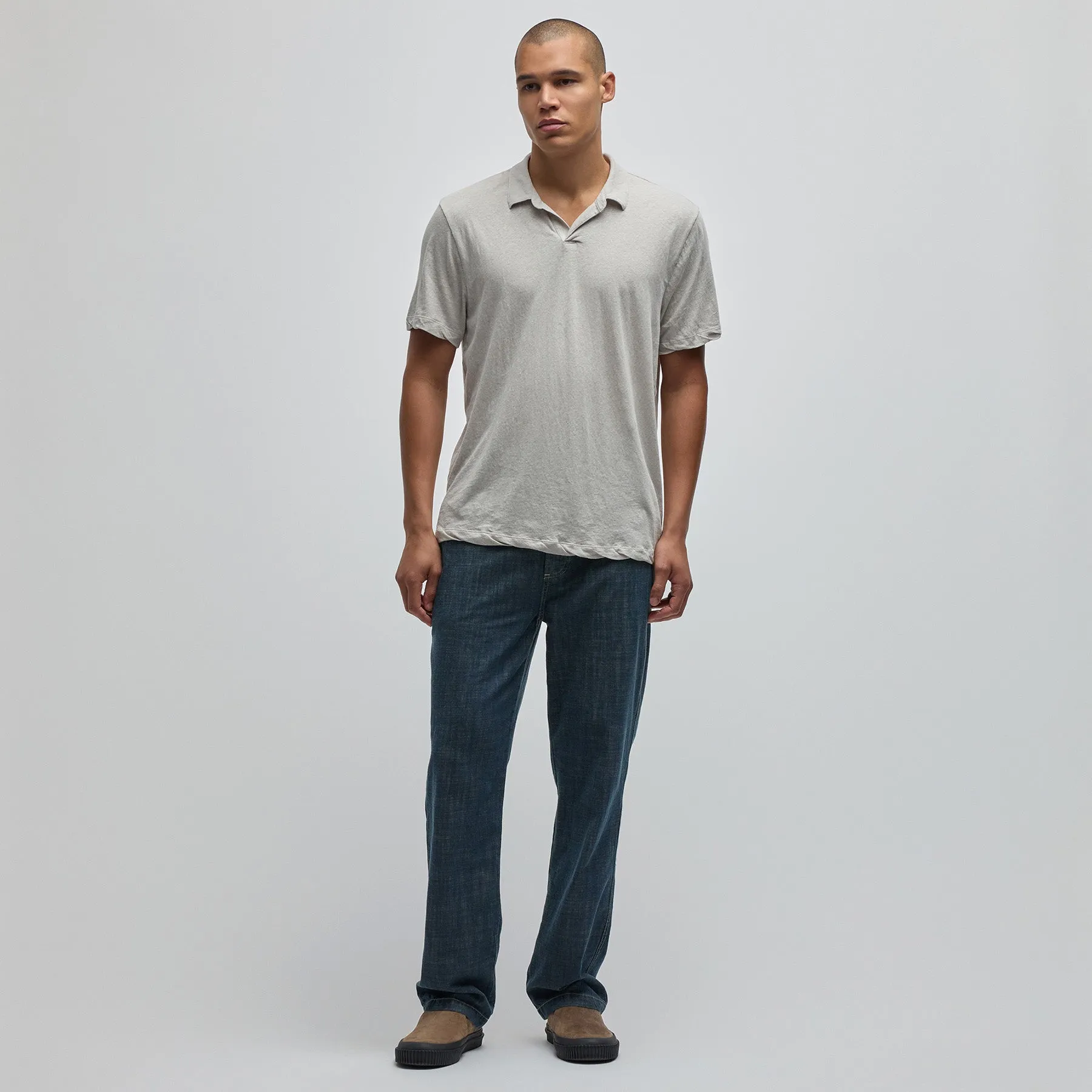 Cotton Jersey Polo - Salt