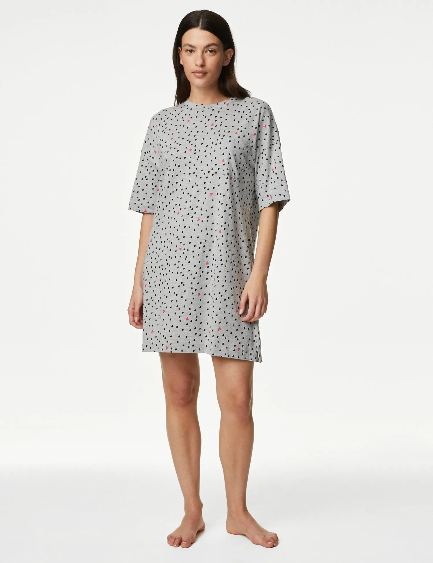 Cotton Modal Printed Nightshirt