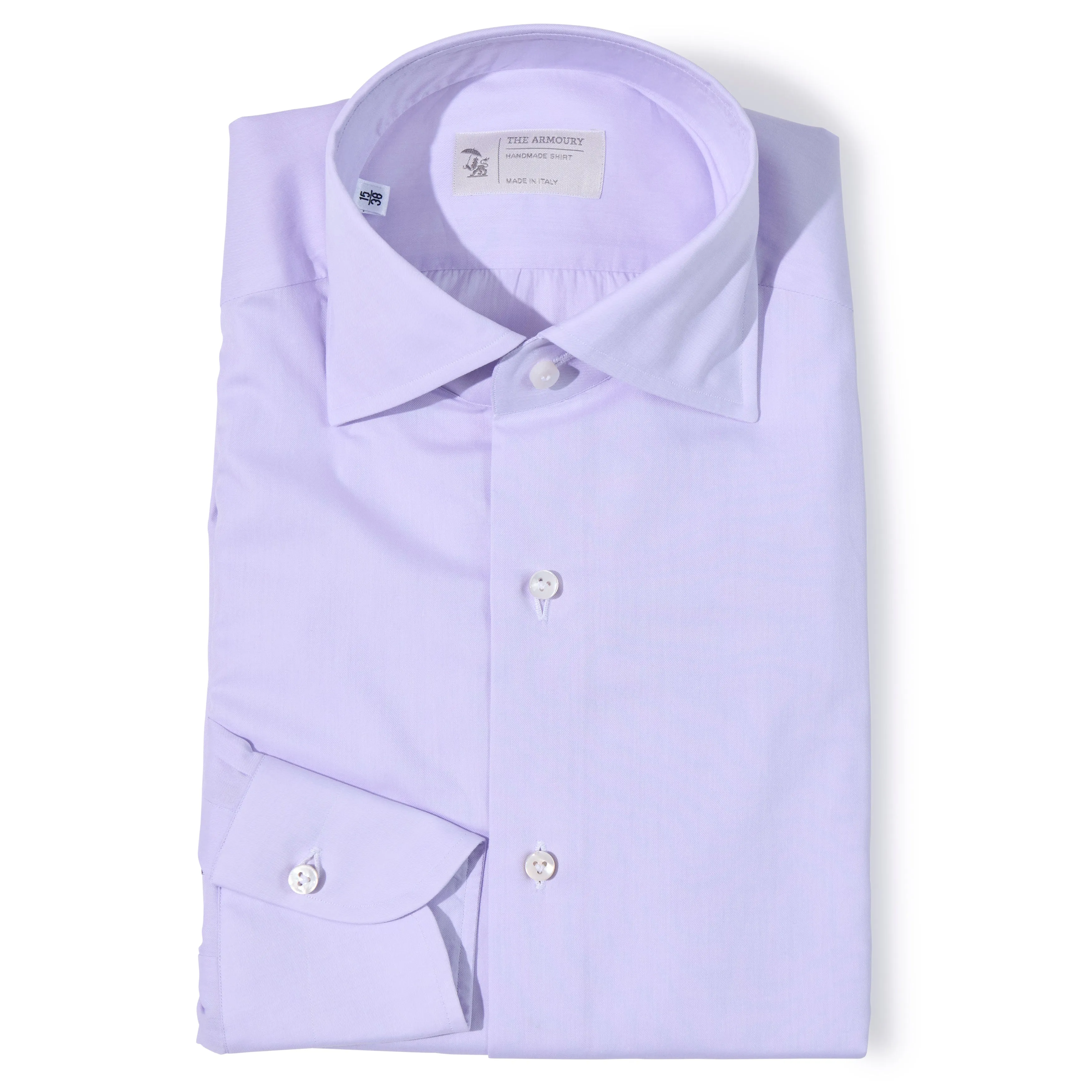 Cotton Spread Collar Shirt