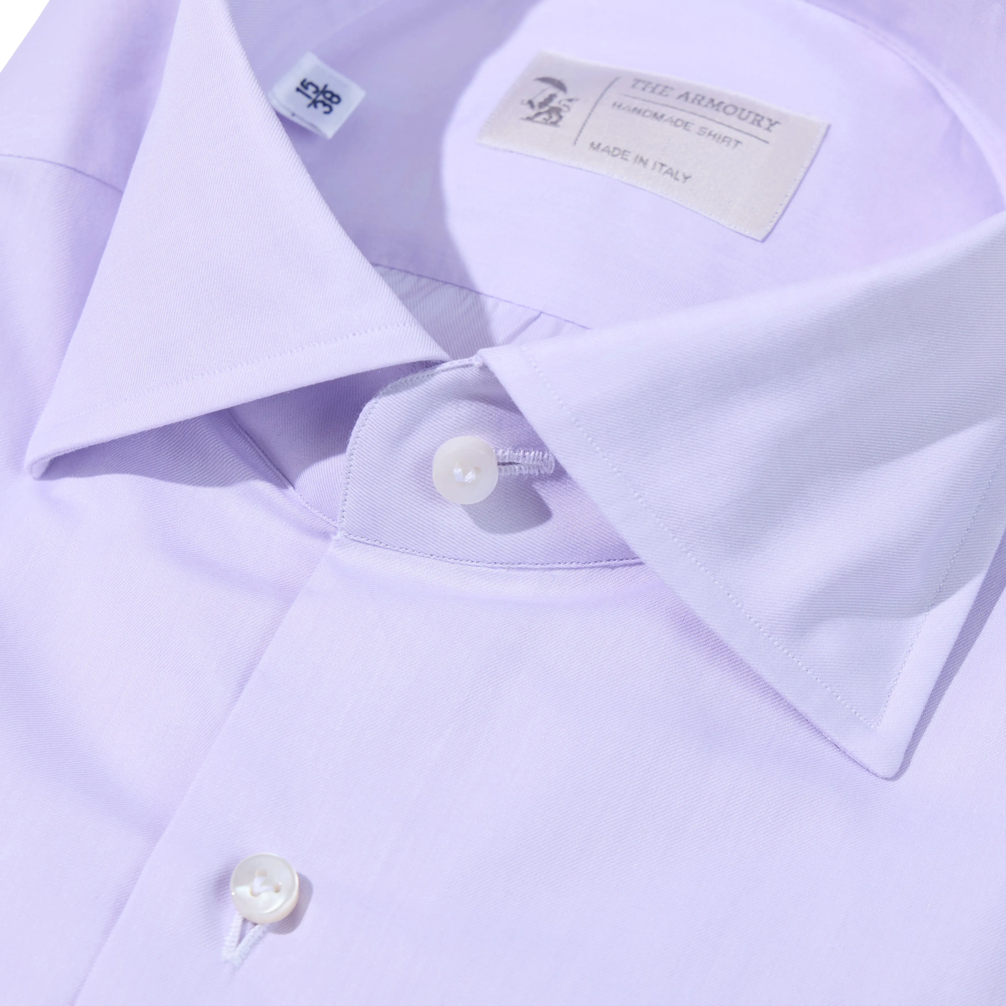 Cotton Spread Collar Shirt