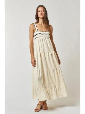 COTTON TIERED MAXI DRESS