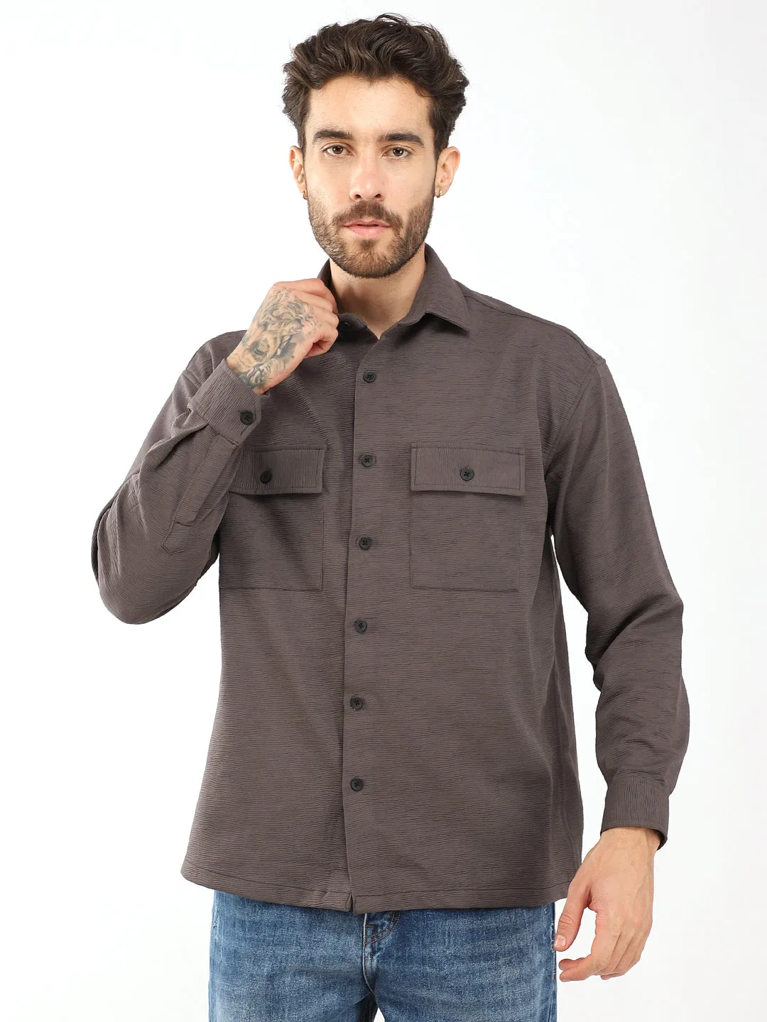 Cozy Cord Grey Shirt