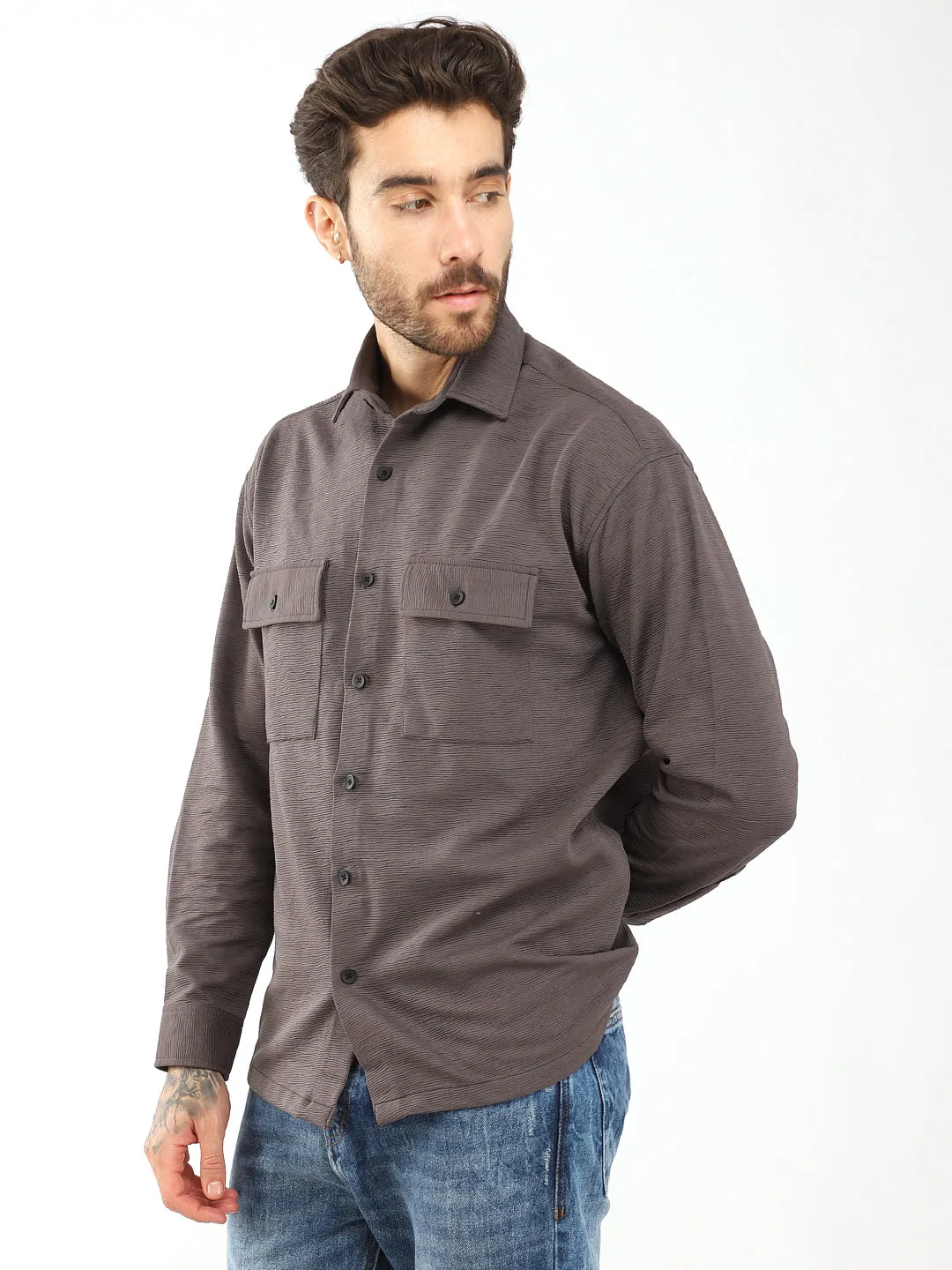 Cozy Cord Grey Shirt