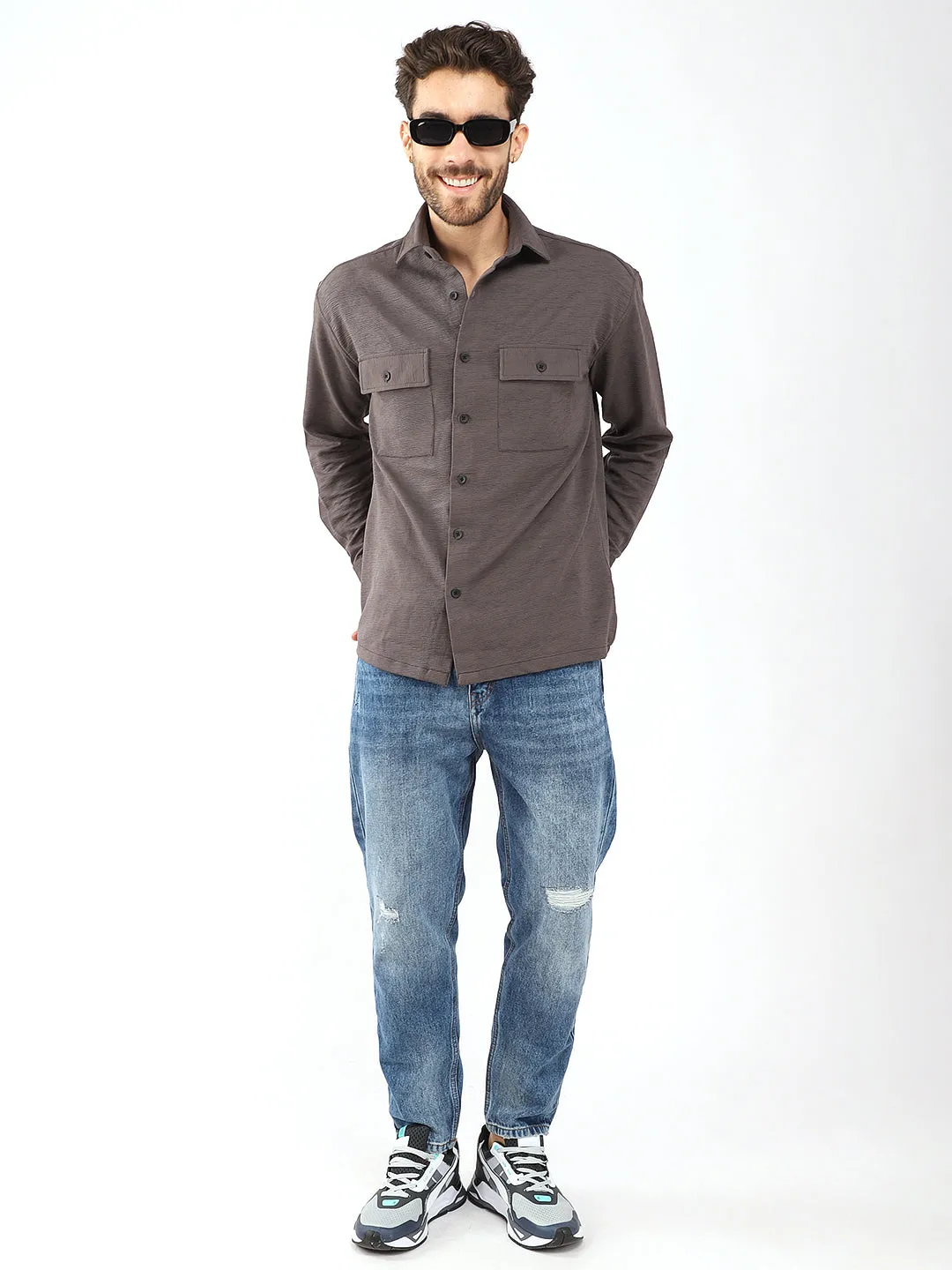 Cozy Cord Grey Shirt