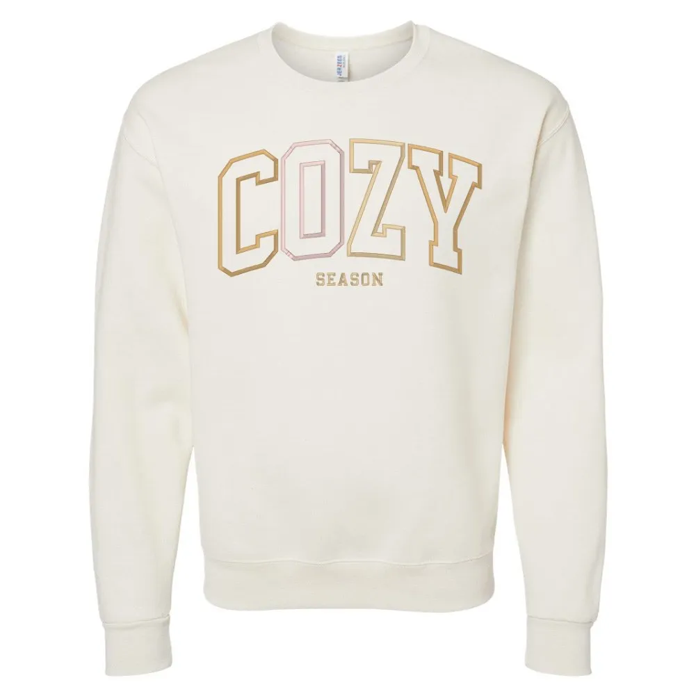 'Cozy Season' Embroidered Crewneck Sweatshirt