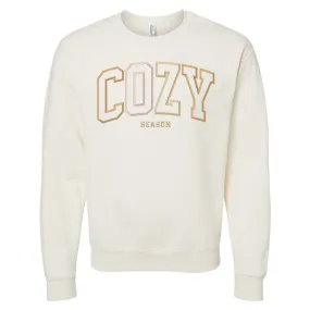 'Cozy Season' Embroidered Crewneck Sweatshirt