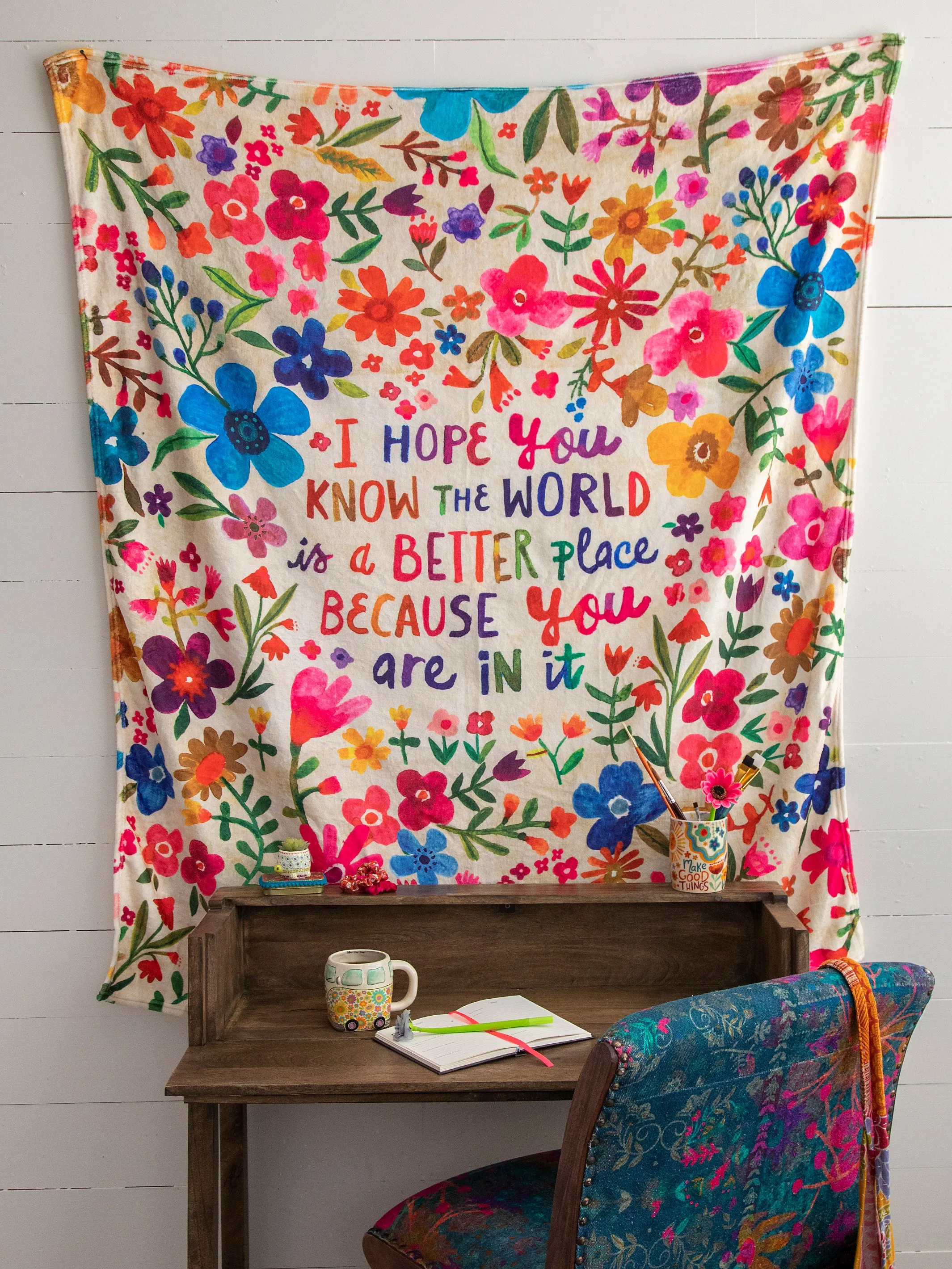 Cozy Throw Blanket - The World Is A Better Place