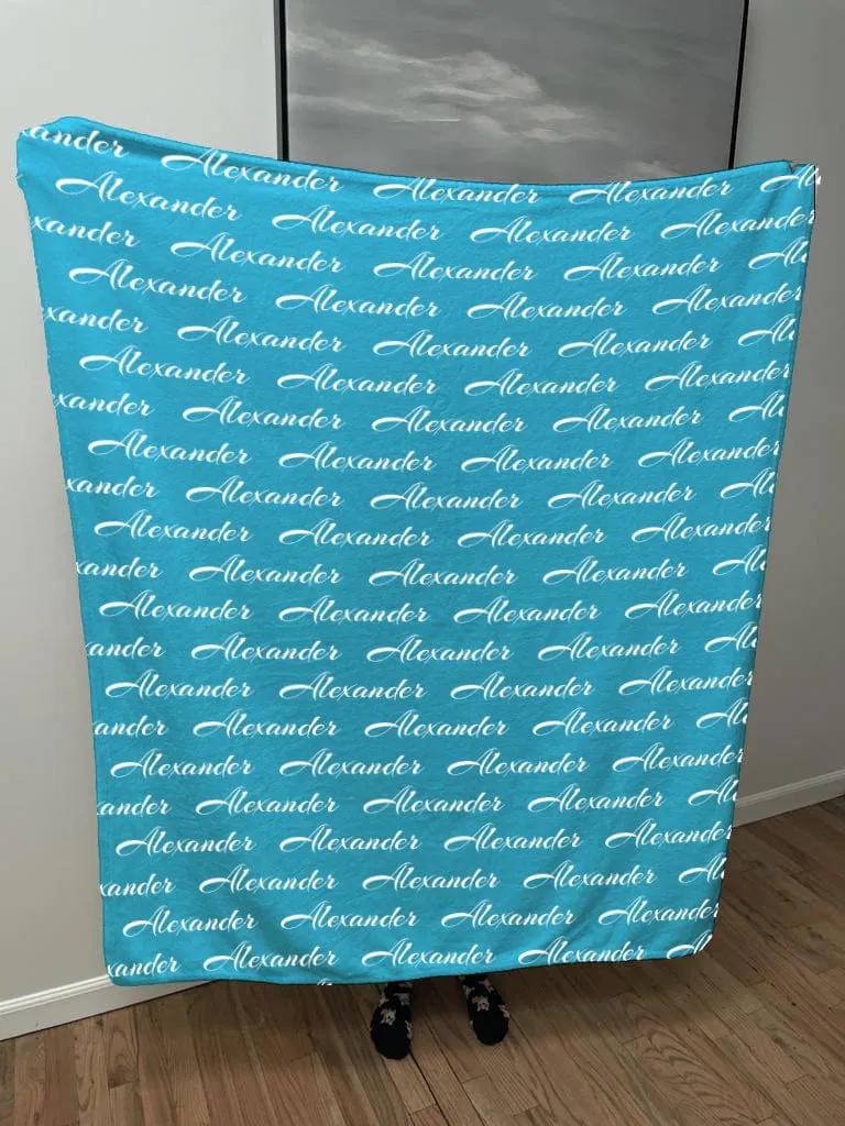 Create your own Cozy Plush Fleece blanket with a name repeating over the entire Blanket - Arizonia