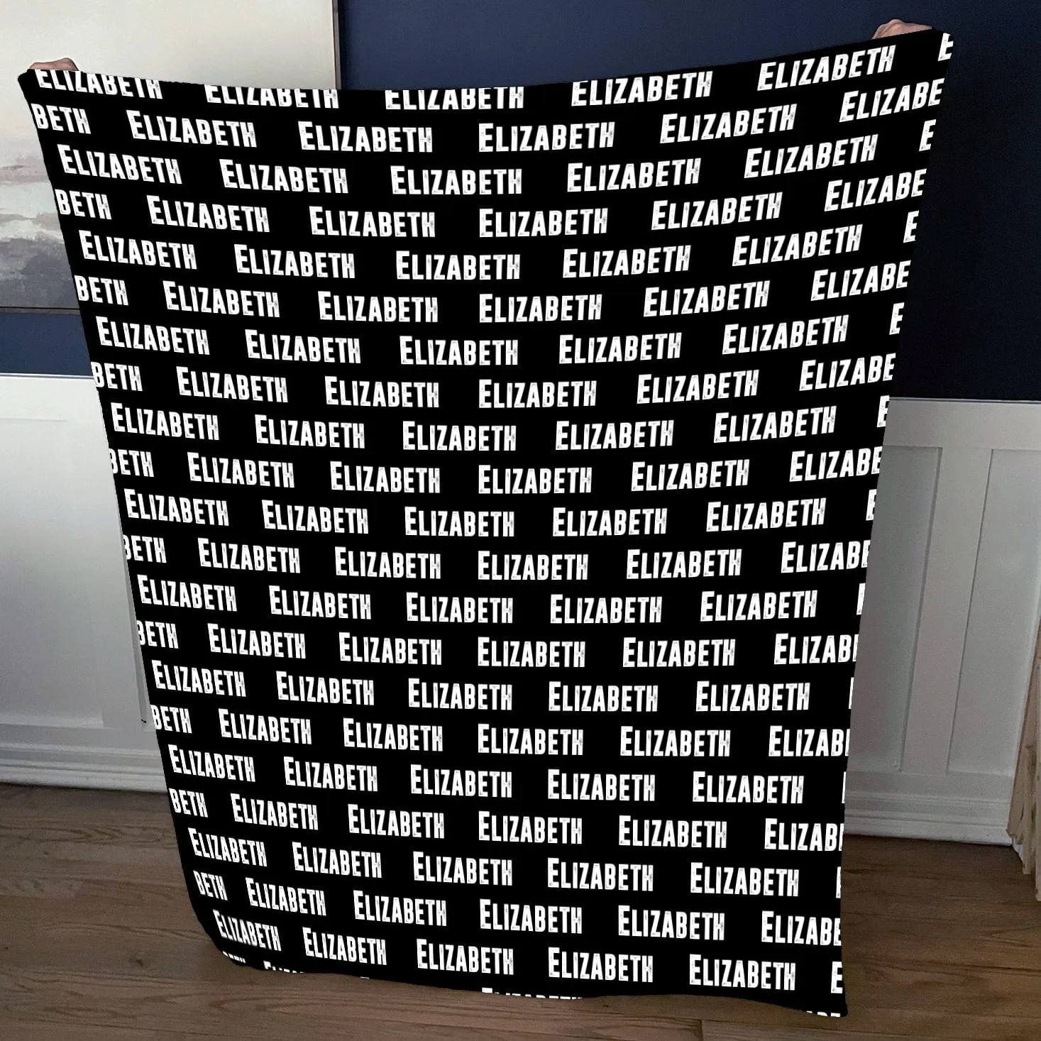 Create your own Cozy Plush Fleece blanket with a name repeating over the entire Blanket - Dreamaker