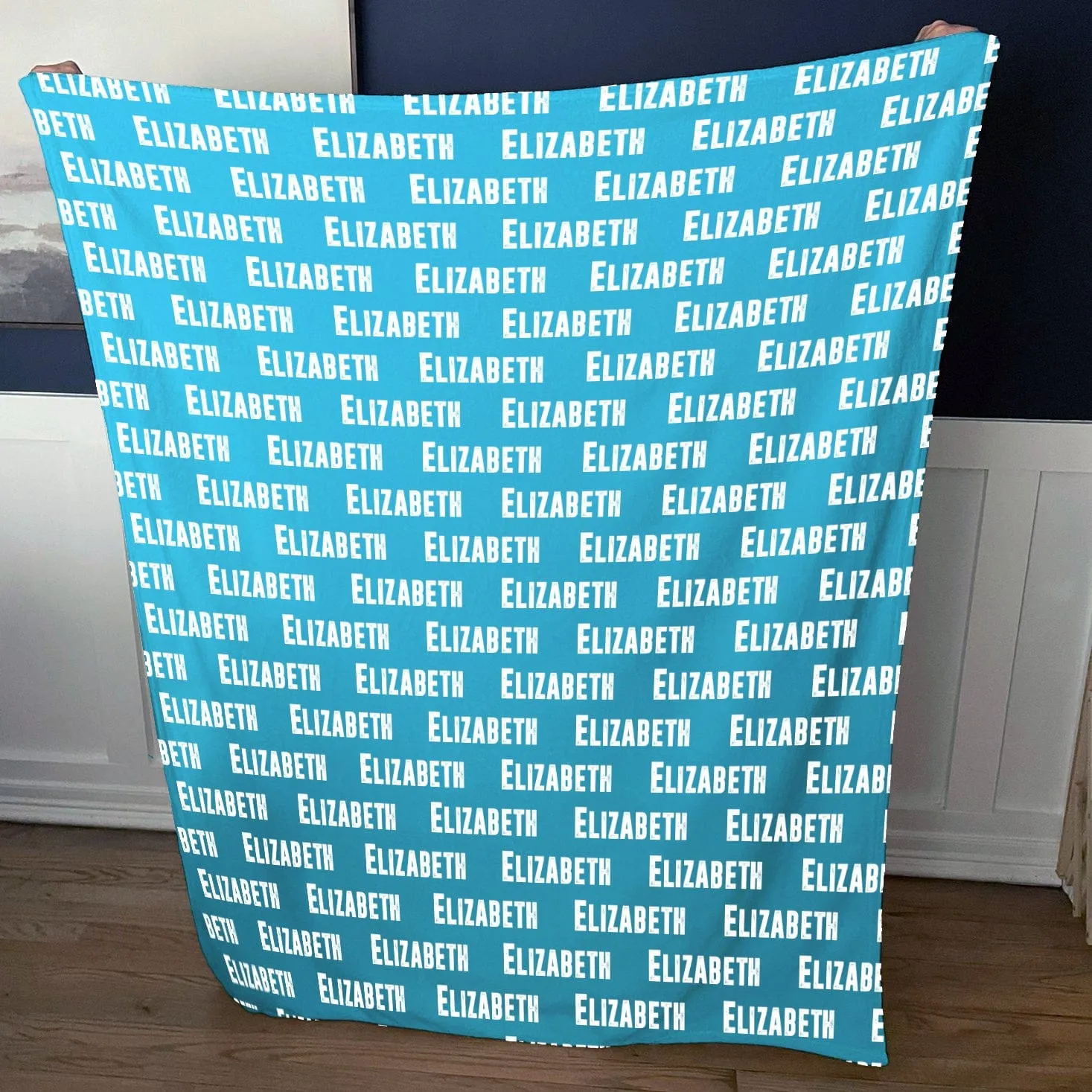 Create your own Cozy Plush Fleece blanket with a name repeating over the entire Blanket - Dreamaker