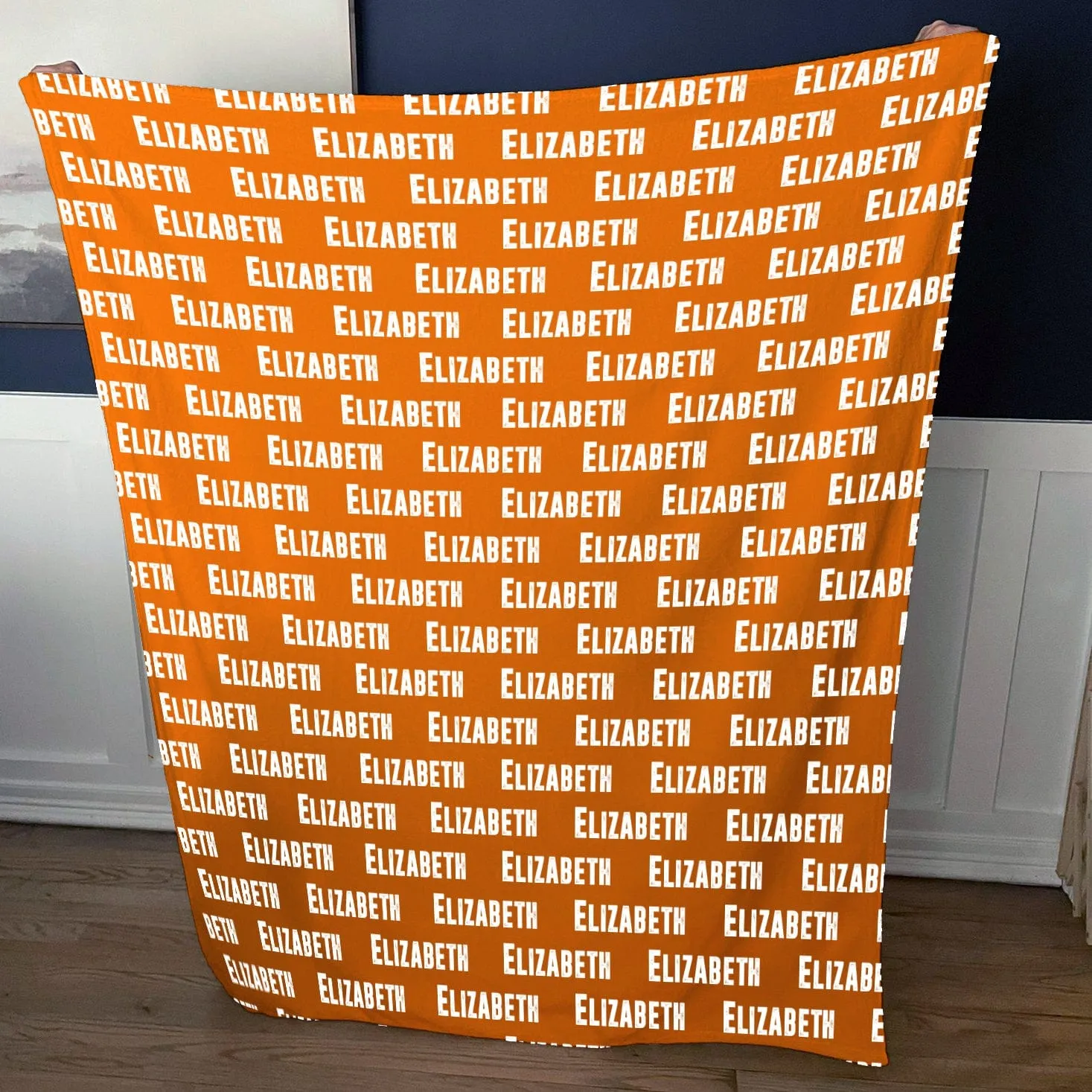 Create your own Cozy Plush Fleece blanket with a name repeating over the entire Blanket - Dreamaker